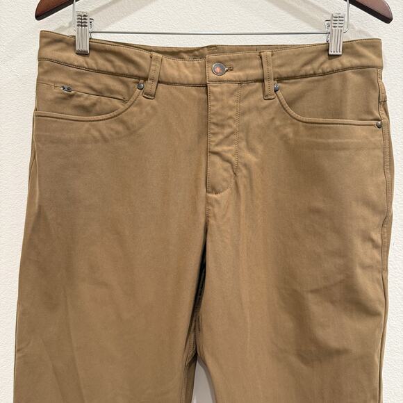 7 Diamonds Men’s Sz 34 Infinity 7-Pocket Pants Tan Slim Fit Stretch Performance - Picture 4 of 8